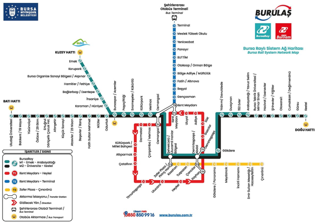 Bursa metro durakları isimleri nedir? Bursa metro durakları arası kaç dakika? Bursa metro nerelere gidiyor?
